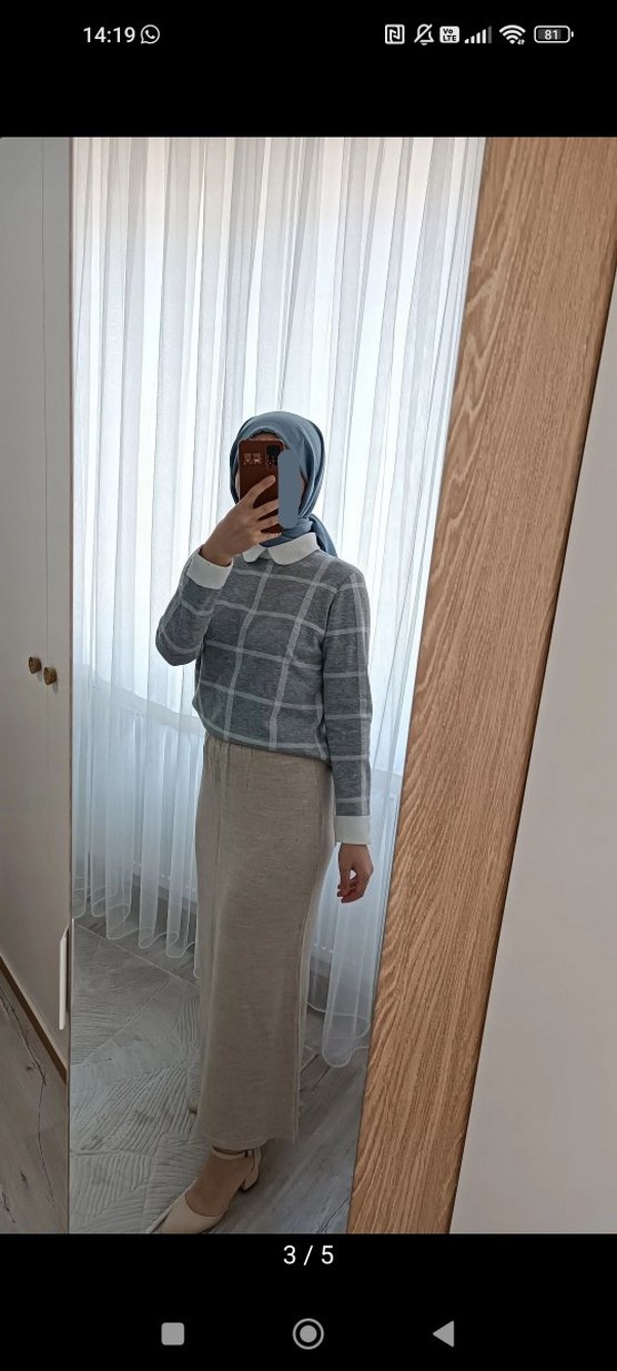 Gri Uzun Kollu bluZ - Görsel 3