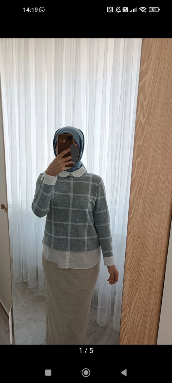 Gri Uzun Kollu bluZ - Görsel 4