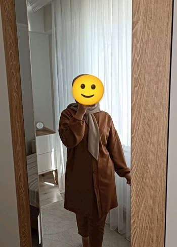 Kahverengi Midi Kadın Takım Elbise - Görsel 3