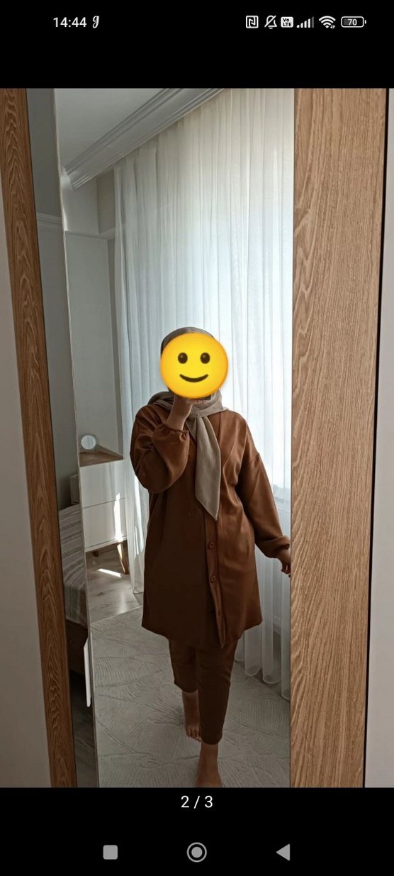 Kahverengi Midi Kadın Takım Elbise - Görsel 2