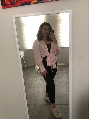 Zara Pembe uzun gömlek
