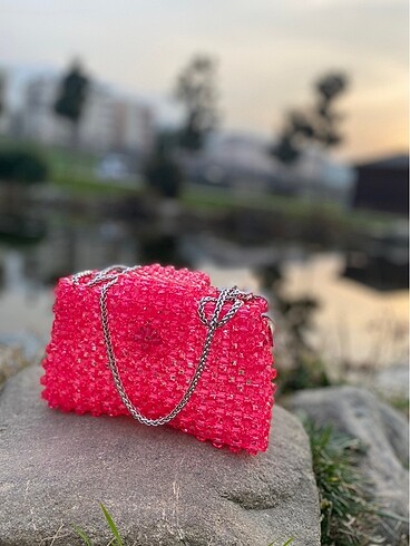 Diğer Boncuk çanta (pembe)
