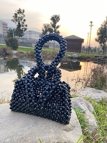 Diğer Siyah boncuk çanta