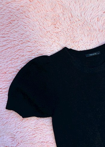 Vintage Love Siyah Kısa Kollu Midi Triko Elbise