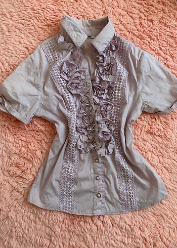 Vintage lolita | siren office fırfırlı gömlek
