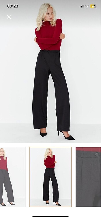 Pull and Bear Siyah kumaş pantolon