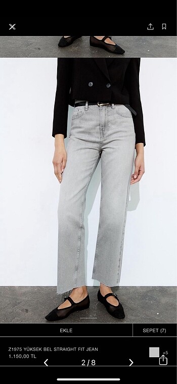 xs Beden Zara jean
