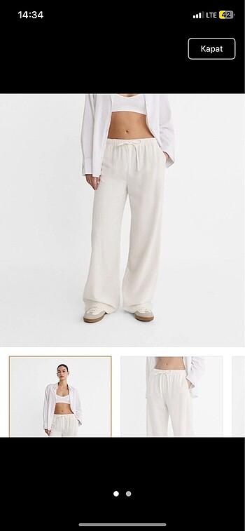 Stradivarius keten pantolon