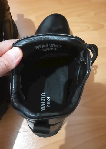 42 numara siyah erkek bot - Görsel 6