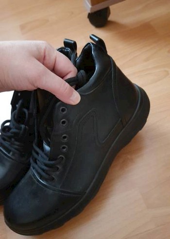 42 numara Siyah Bağcıklı ve fermuarlı Erkek bot - Görsel 5