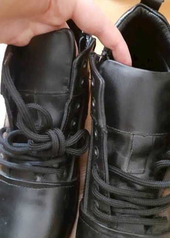 42 numara Siyah Bağcıklı ve fermuarlı Erkek bot - Görsel 7