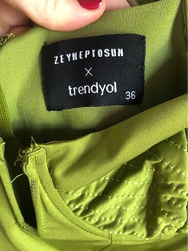 36 Beden yeşil Renk Trendyolmilla x Zeynep Tosun Açık Yeşil Abiye-Mezuniyet Elbisesi