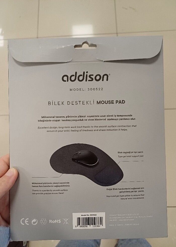 Bilek destekli mouse pad / mousepad - Görsel 3