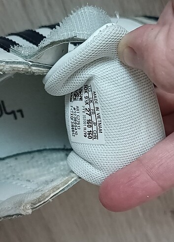 27 Beden beyaz Renk Orjinal adidas 27 numara