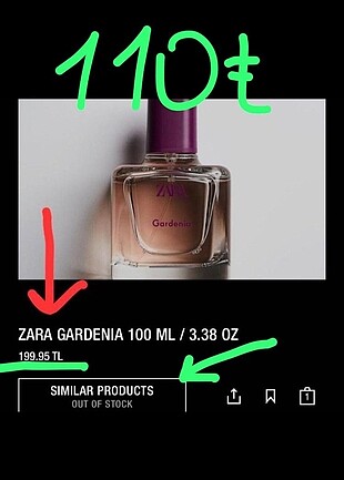 Zara Gardenia parfüm 100ml