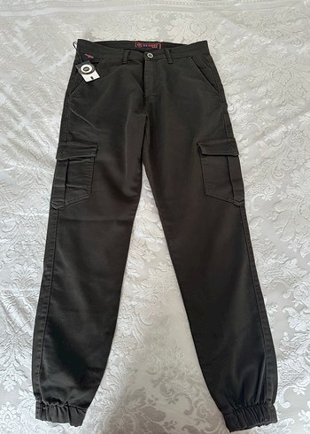 Siyah Erkek kargo Pantolon