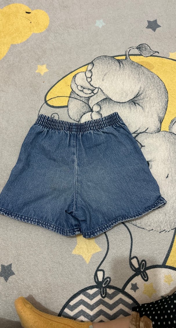 Düğmeli Mavi Kot Mini Etek - Görsel 2