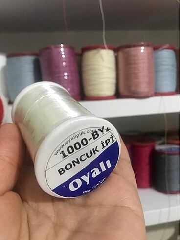 1000 beyaz oyalı boncuk ipi