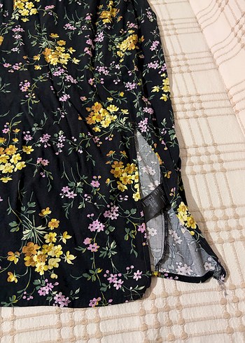 Çiçek Desenli Uzun Bohem Elbise - Görsel 3