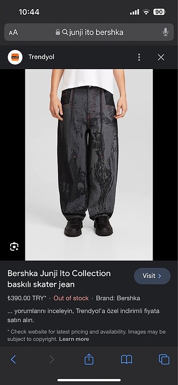 Bershka Junji ito bershka pantolon