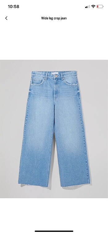 Wide leg crop jean