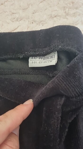 8 Yaş Beden siyah Renk Kadife tayt pantolon
