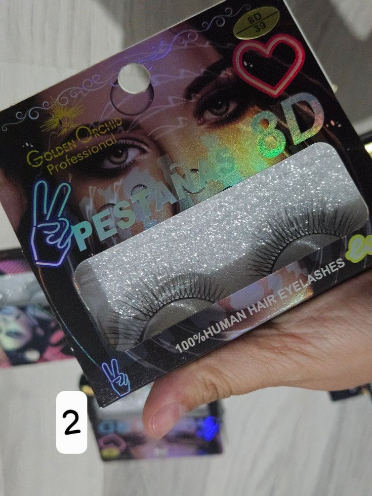 Çok Renkli Koyu Takma Kirpik Seti - Görsel 3