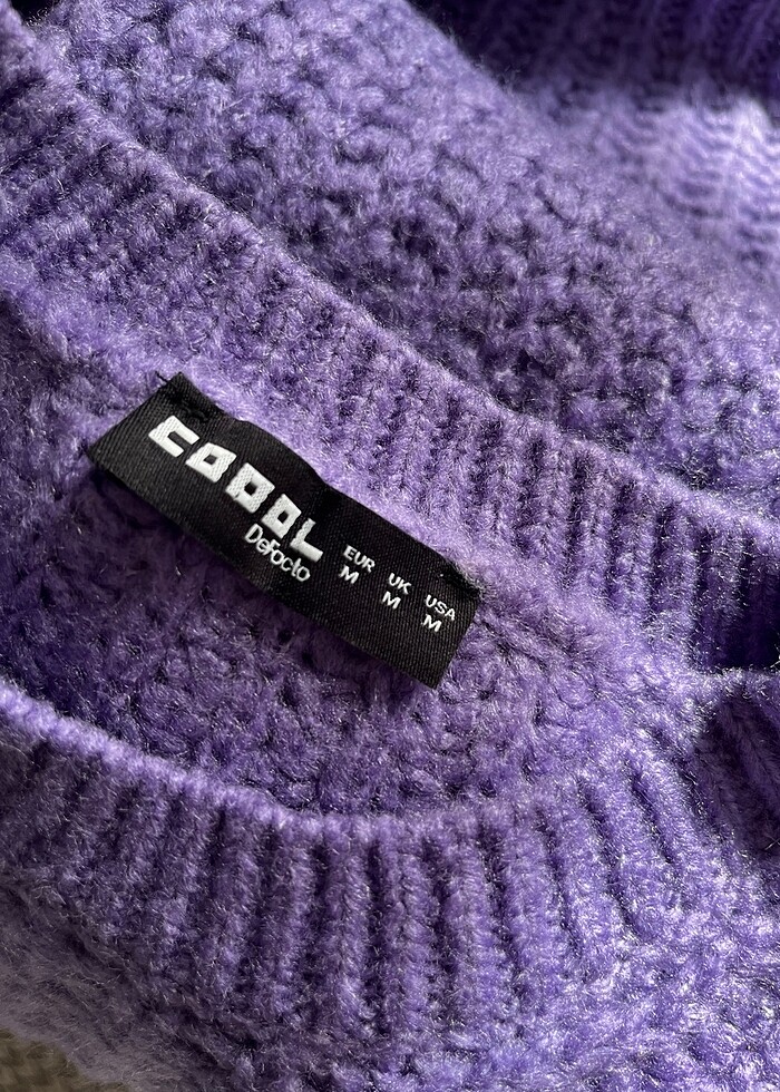 Mor Örme Kazak - Görsel 3