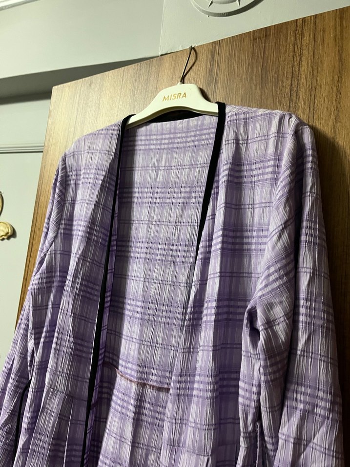 Uzun Mor Bohem Kadın Elbisesi - Görsel 2