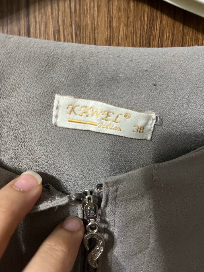 Nakış İşlemeli Bej abaya - Görsel 3