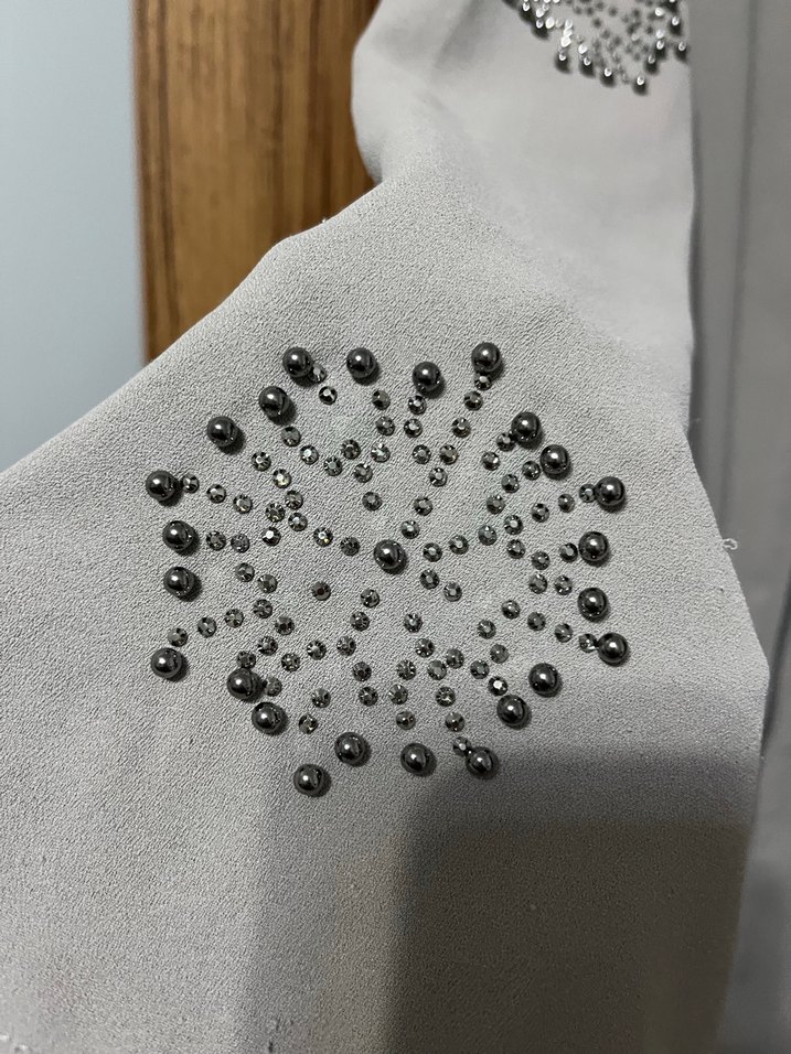 Nakış İşlemeli Bej abaya - Görsel 4