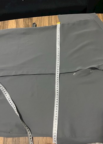 Gri Uzun Kadın Gömlek Elbise - Görsel 7