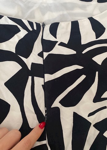 Zebra Desenli Askılı Mini Elbise - Görsel 3