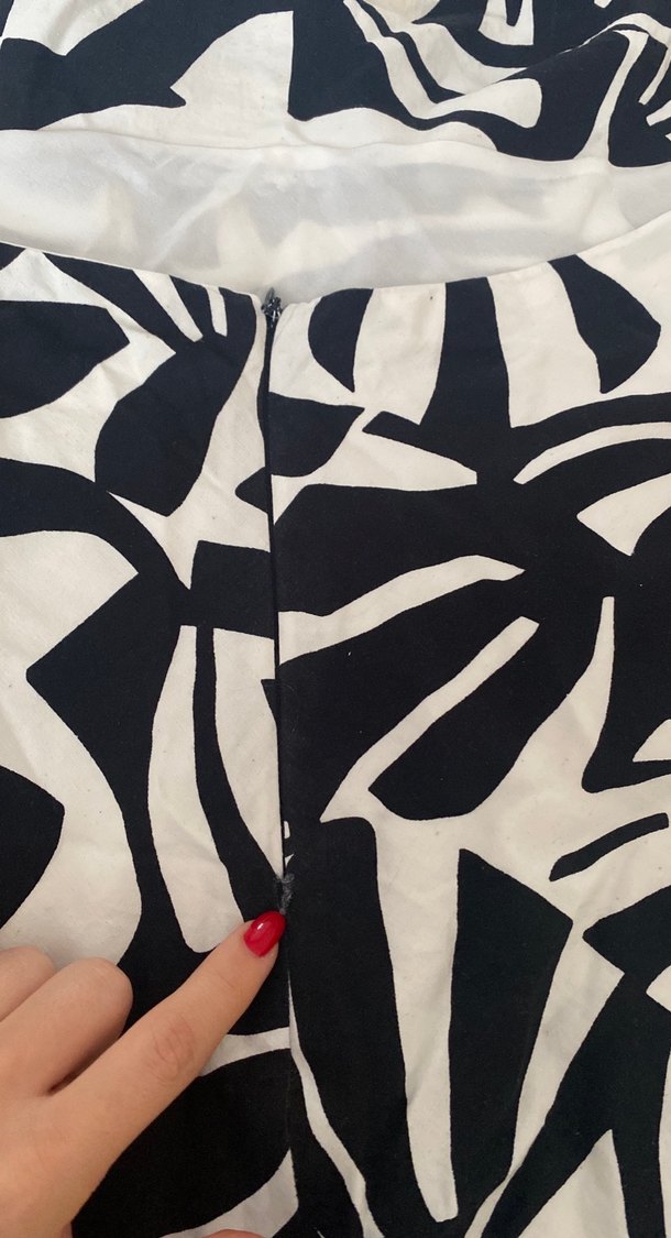 Zebra Desenli Askılı Mini Elbise - Görsel 3