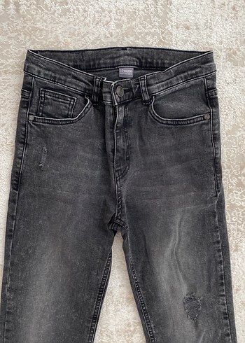 12-13 Yaş Beden gri Renk Erkek çocuk jean