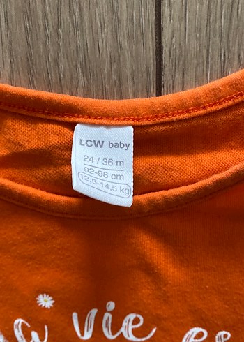 Turuncu Kız Çocuk Fırfırlı Tişört - Görsel 3