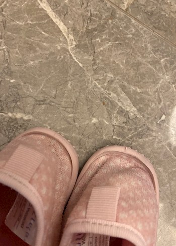 Kız Çocuk Pembe Polar Terlik, Cırtlı - Görsel 3