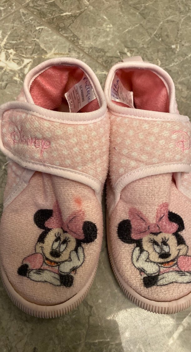 Kız Çocuk Pembe Polar Terlik, Cırtlı - Görsel 2