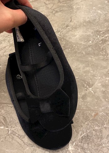 Kız Çocuk Siyah Tokalı Bale Ayakkabısı - Görsel 4