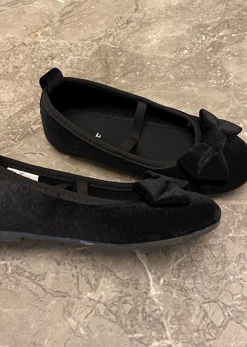Kız Çocuk Siyah Tokalı Bale Ayakkabısı - Görsel 2