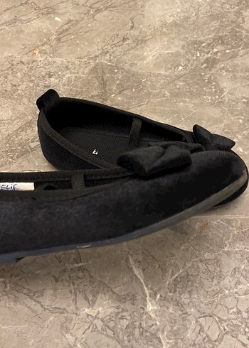 Kız Çocuk Siyah Tokalı Bale Ayakkabısı - Görsel 3