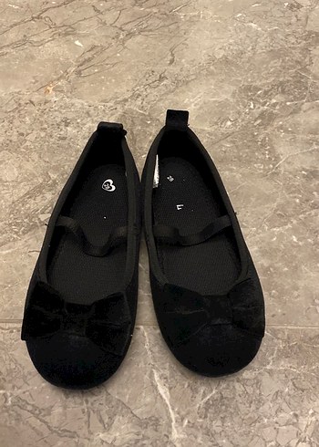 Kız Çocuk Siyah Tokalı Bale Ayakkabısı - Görsel 5