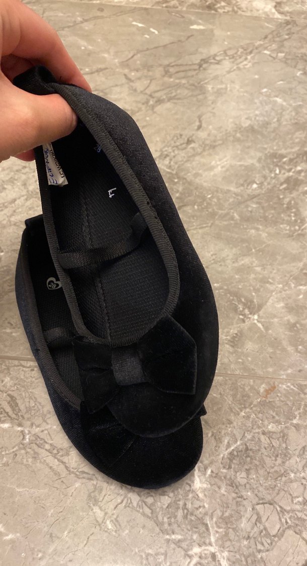 Kız Çocuk Siyah Tokalı Bale Ayakkabısı - Görsel 4