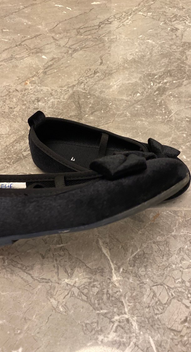 Kız Çocuk Siyah Tokalı Bale Ayakkabısı - Görsel 3