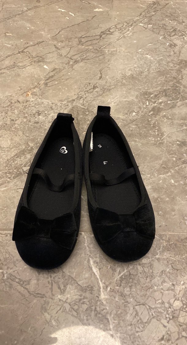 Kız Çocuk Siyah Tokalı Bale Ayakkabısı - Görsel 5