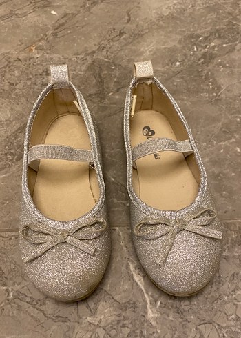 Kız Çocuk Gri Fiyonklu Babet Ayakkabı - Görsel 2