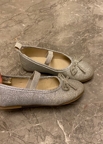 Kız Çocuk Gri Fiyonklu Babet Ayakkabı - Görsel 4