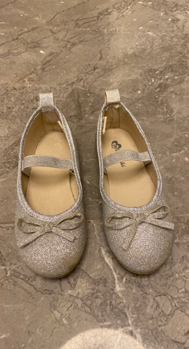 Kız Çocuk Gri Fiyonklu Babet Ayakkabı - Görsel 2