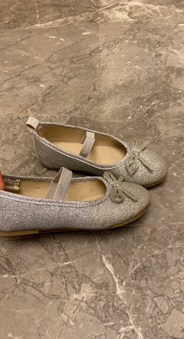 Kız Çocuk Gri Fiyonklu Babet Ayakkabı - Görsel 4