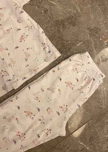 Uzun Kollu Düğmeli Bebek Kız Takımı - Görsel 5